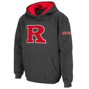 Stadium Athletic Rutgers Scarlet Knights Youth Charcoal Big Logo Pullover Hoodie