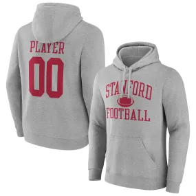 Stanford Cardinal Gray Football Pick-A-Player NIL Gameday Tradition Pullover Hoodie