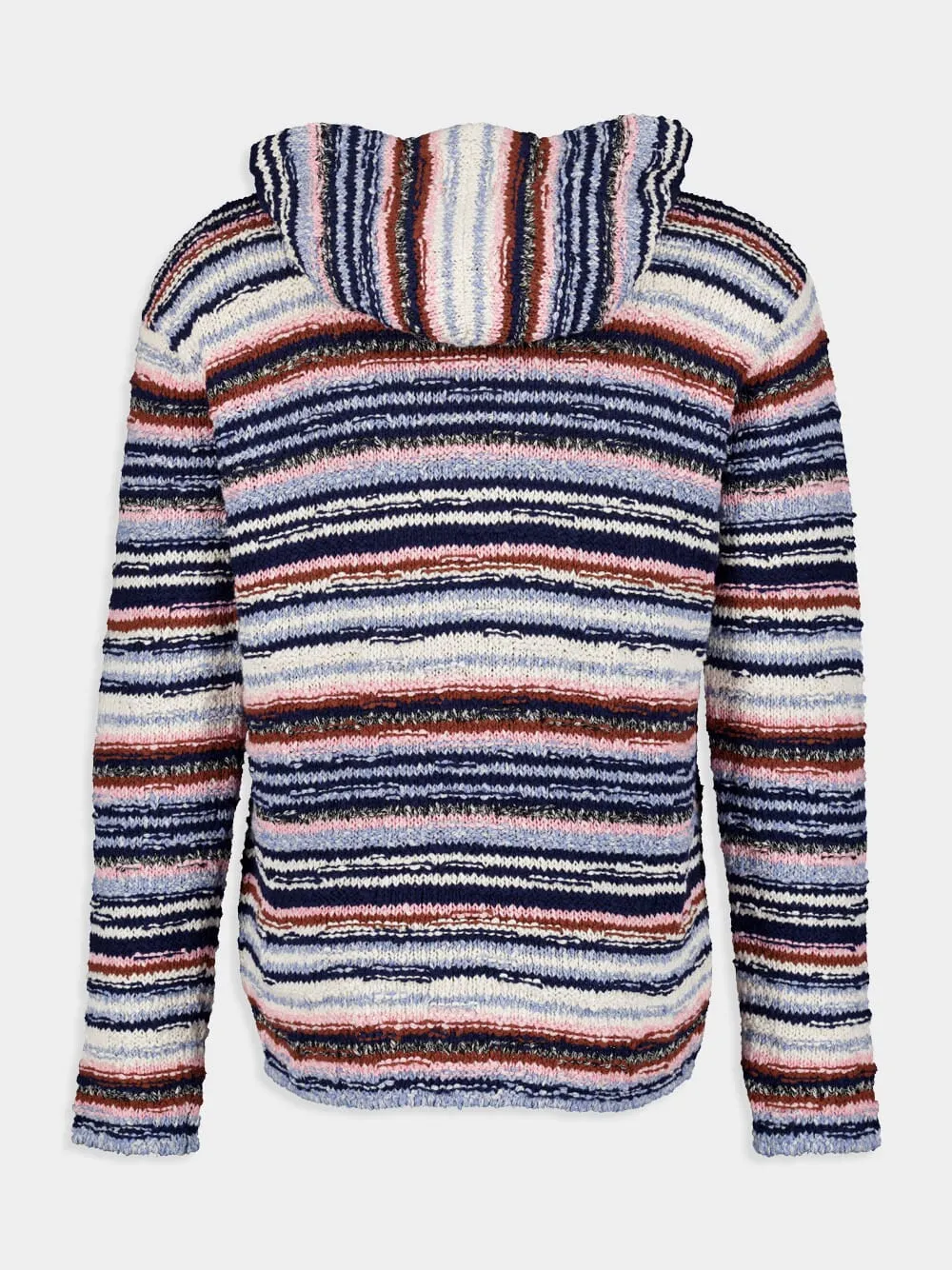 Striped Cotton Hooded Jumper