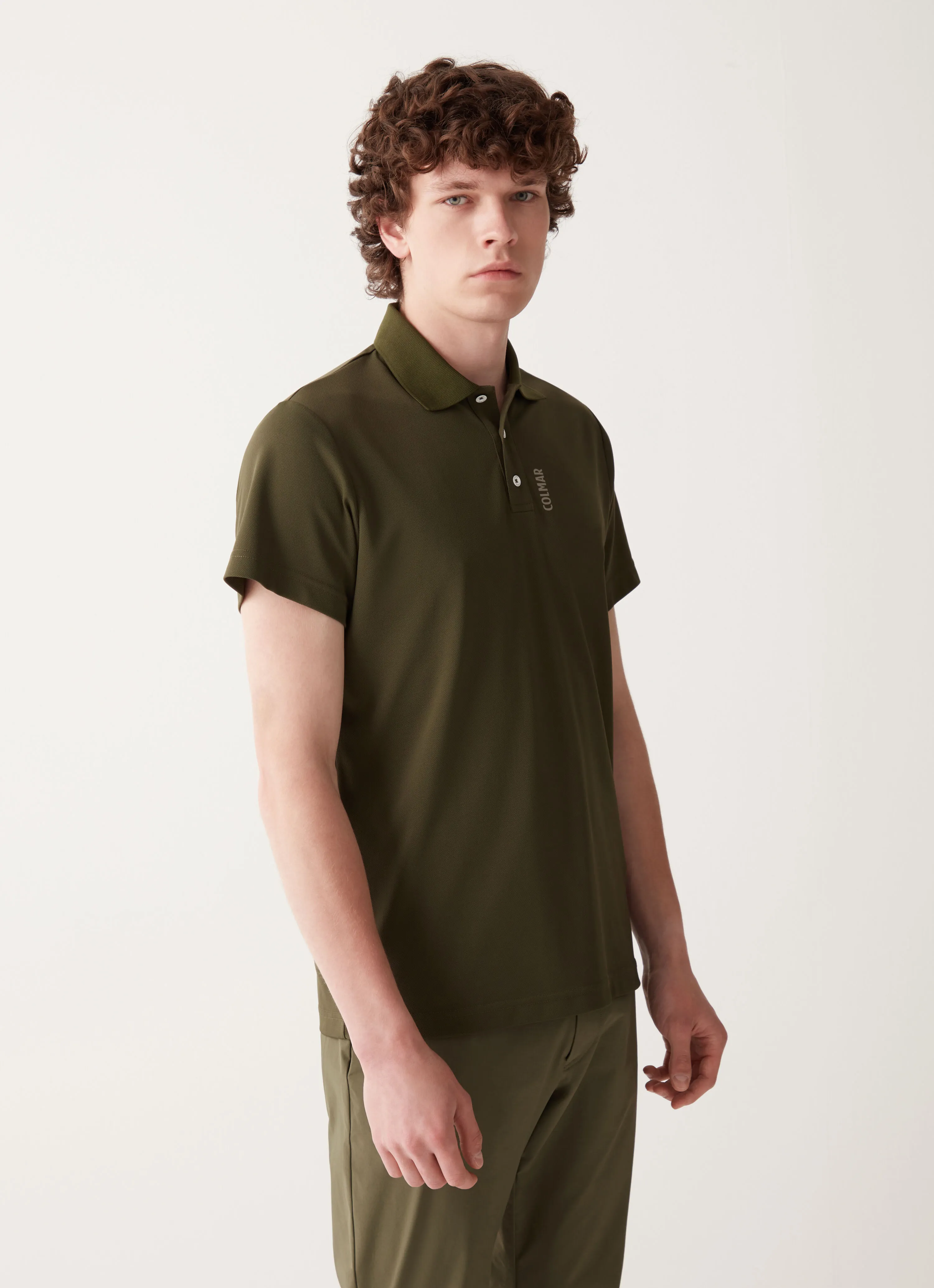 Technical piqué polo-shirt-