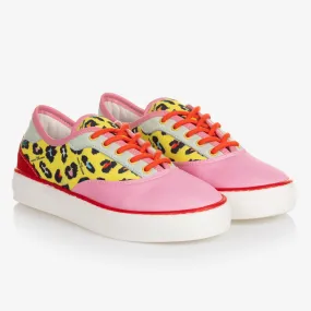 Teen Pink Canvas Logo Trainers