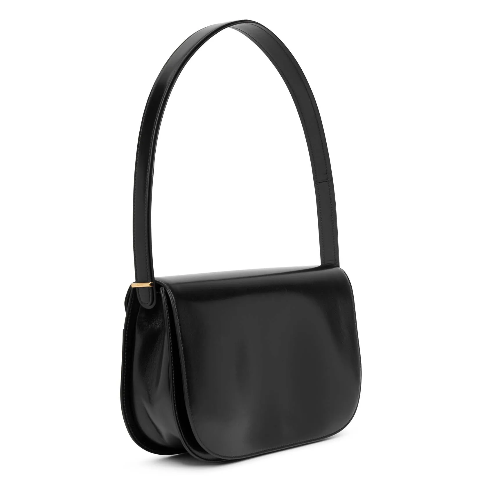 The Row Marion black leather shoulder bag black