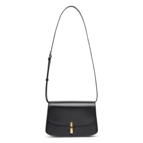 The Row Sofia 8.75 black leather shoulder bag