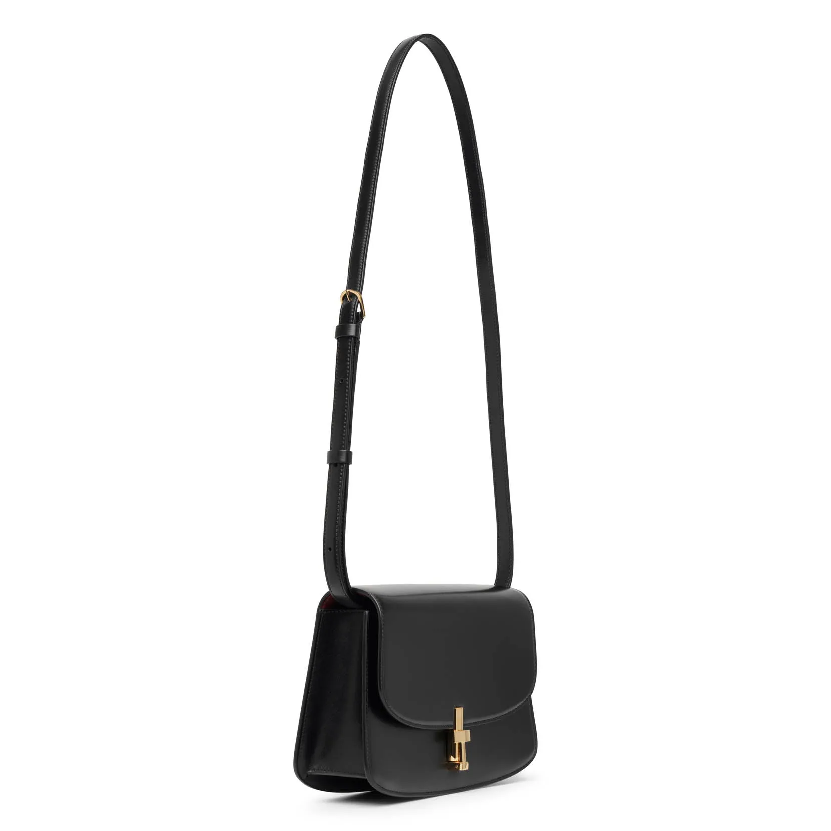 The Row Sofia 8.75 black leather shoulder bag