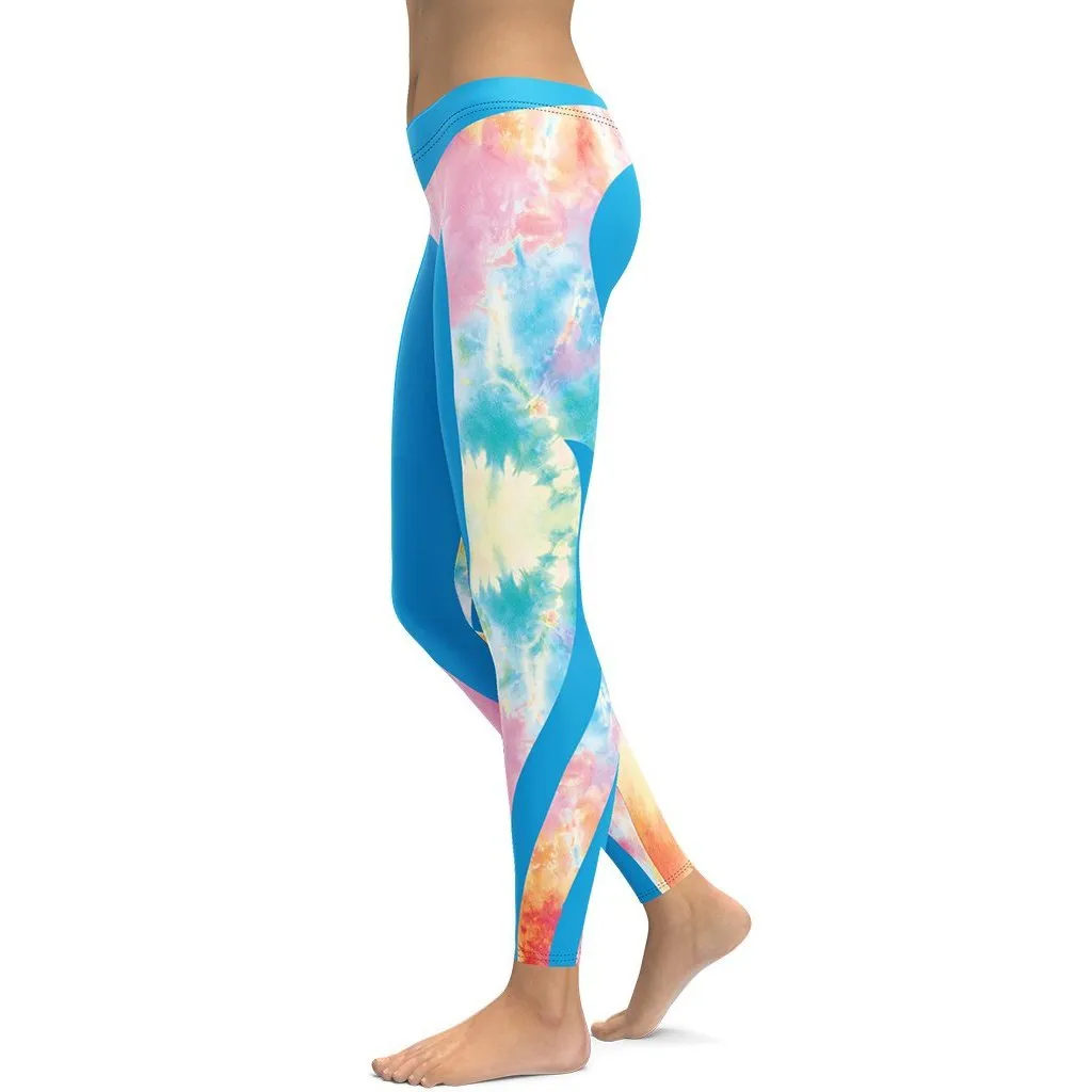 Tie Dye Heart Shaped Leggings