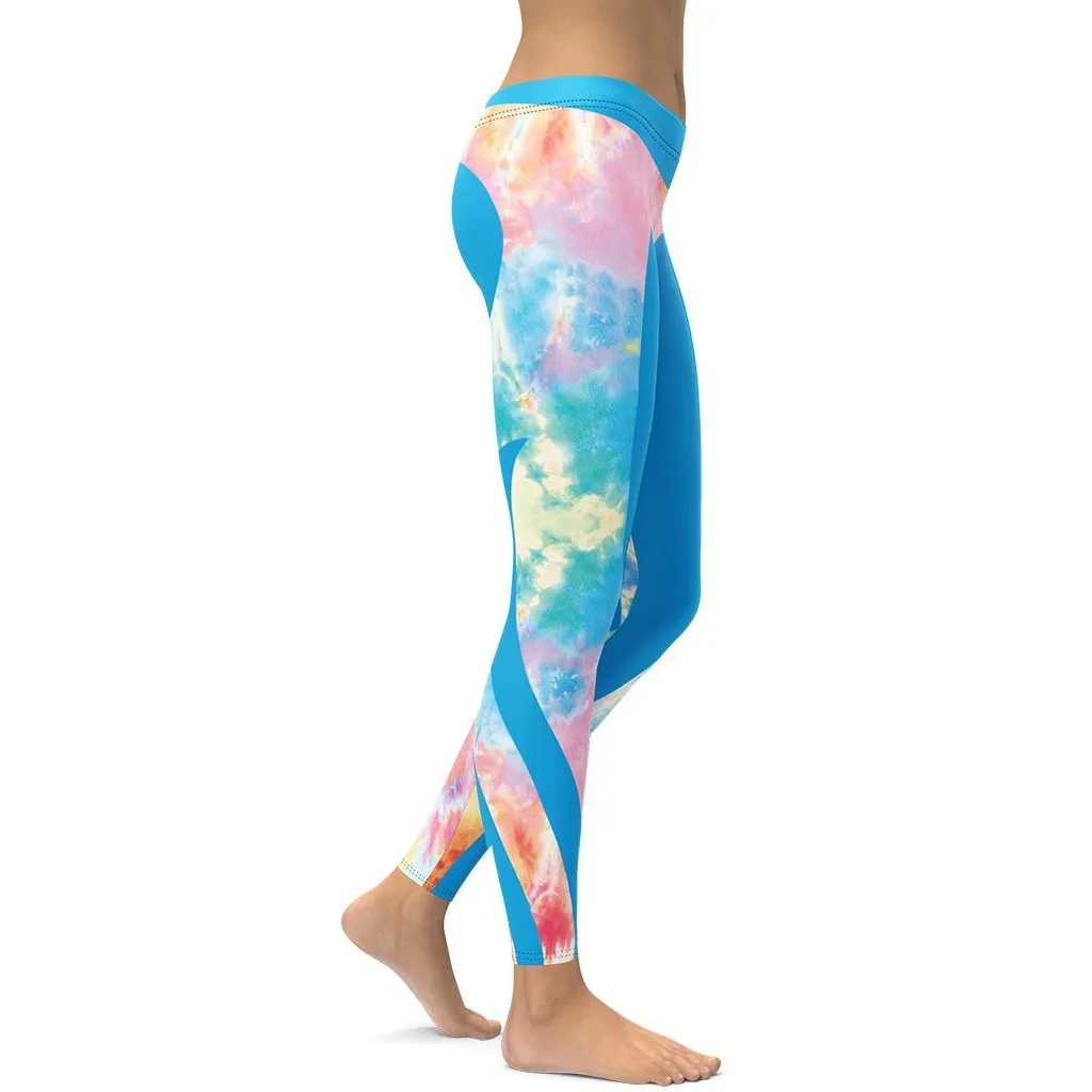 Tie Dye Heart Shaped Leggings