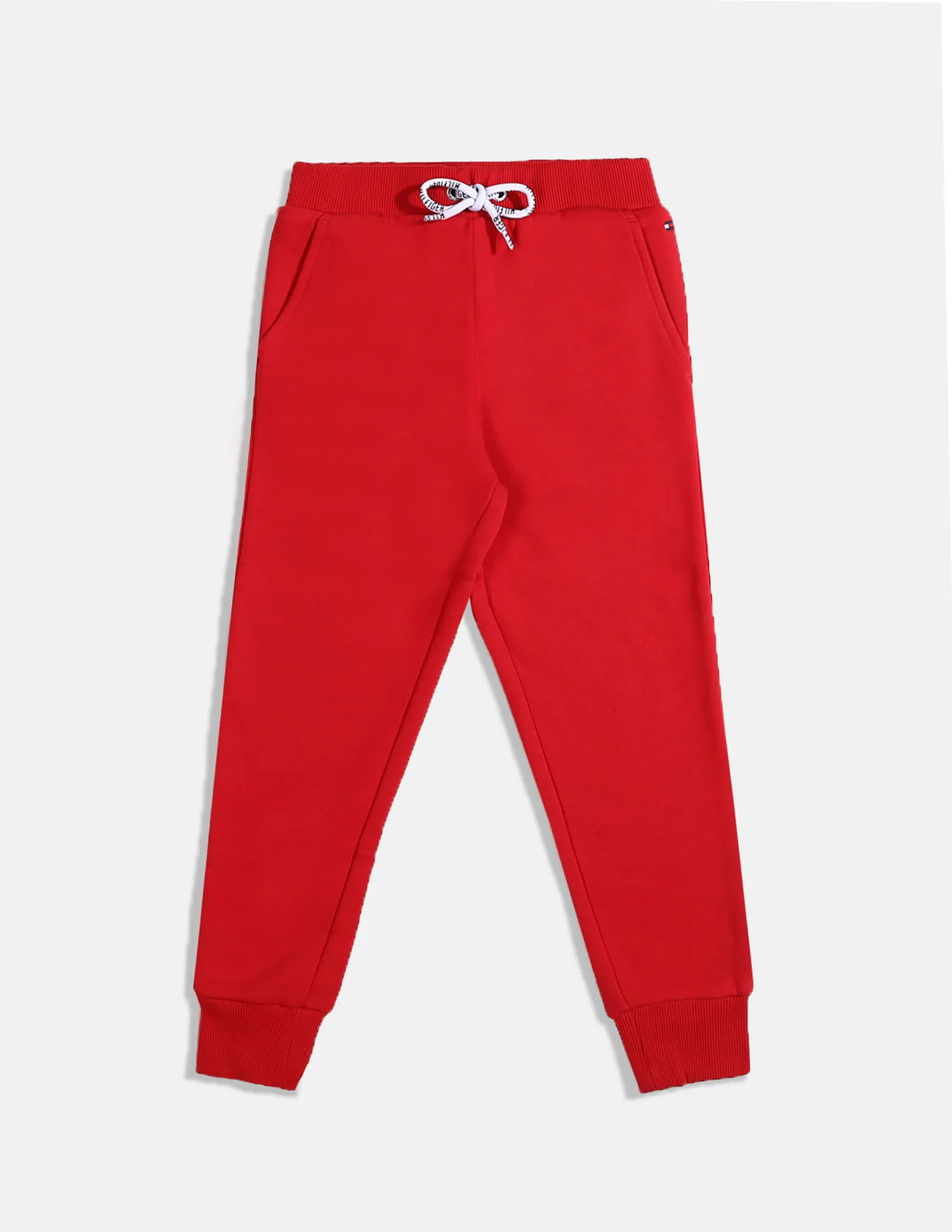 Tommy Hilfiger Kids Girls Red Sequins Flag Cotton Joggers