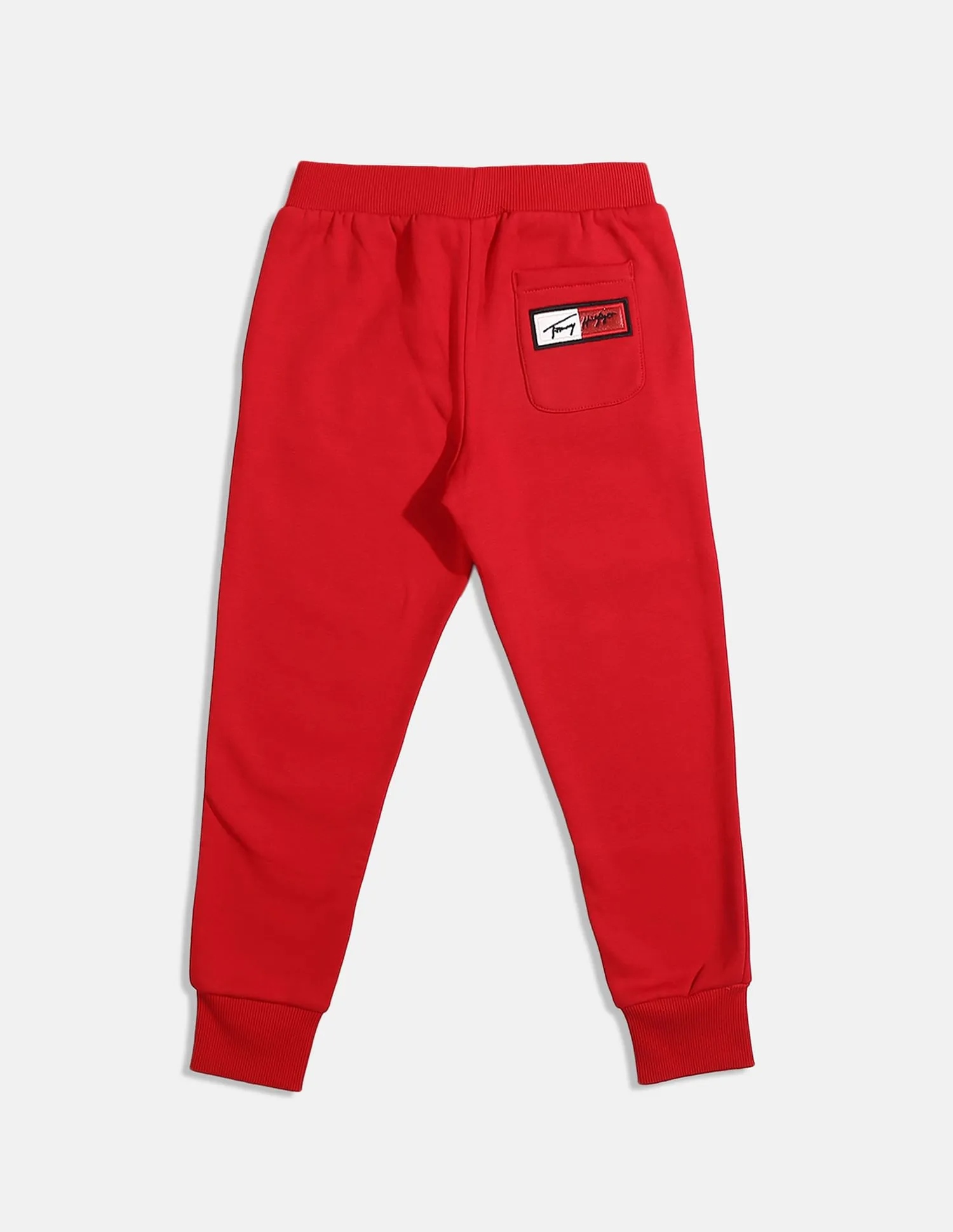 Tommy Hilfiger Kids Girls Red Sequins Flag Cotton Joggers