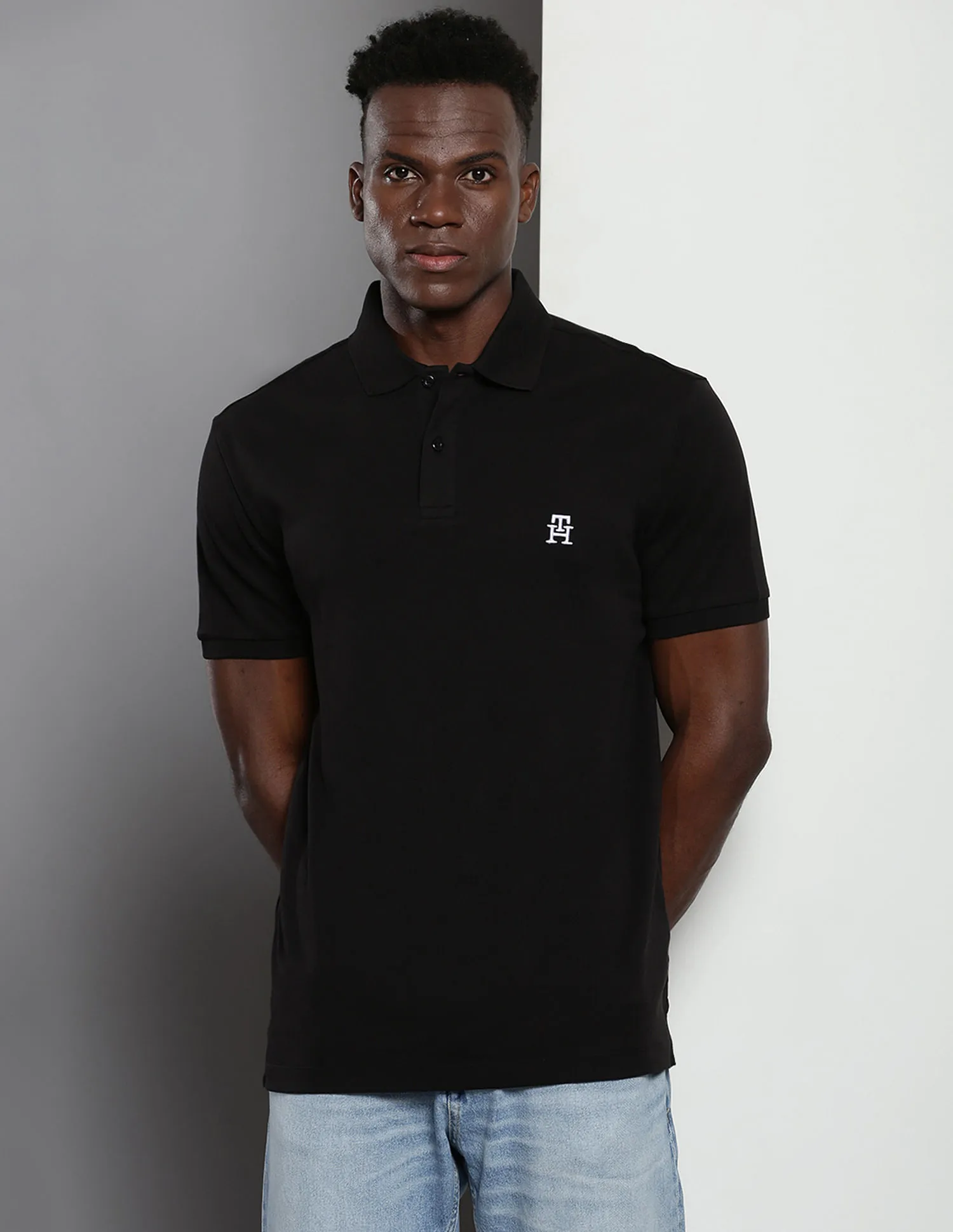 Tommy Hilfiger Solid Interlock Polo Shirt