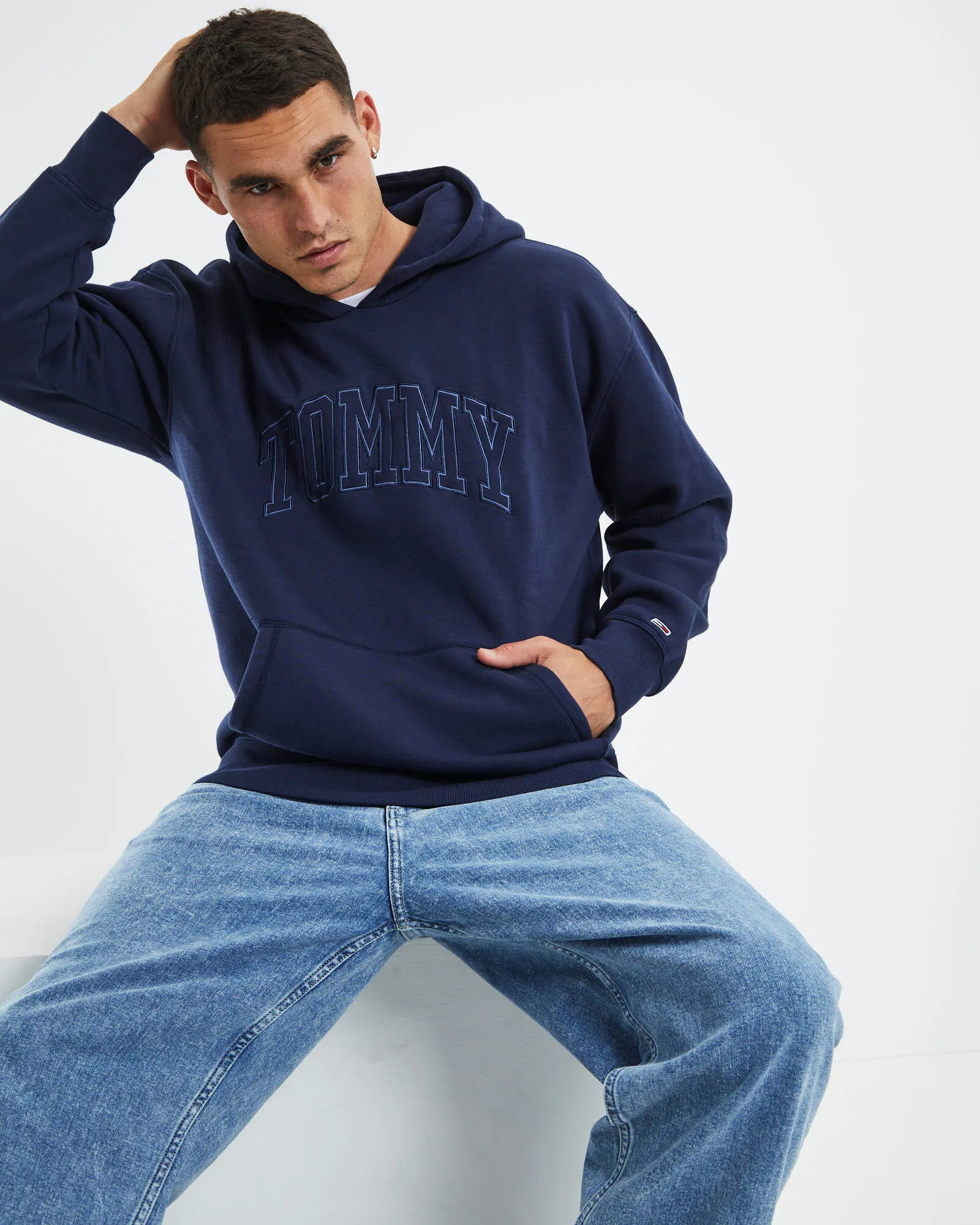 Tommy Jeans TJM College Wash Hoodie Twilight Navy