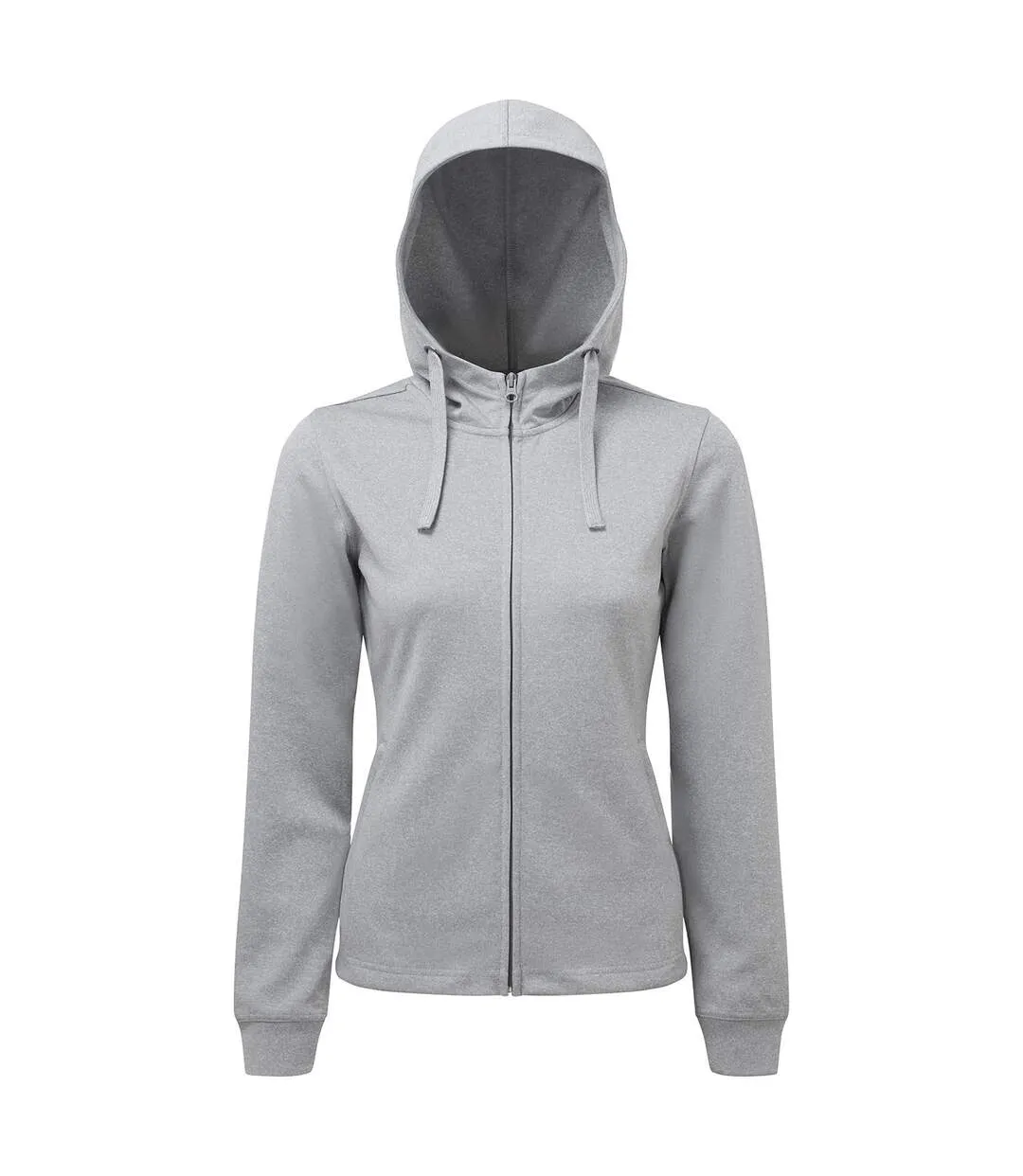 TriDri Womens/Ladies Spun Dyed Full Zip Hoodie (Grey Melange) - UTRW8440