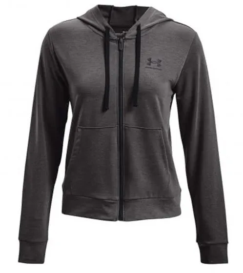 UNDER ARMOR Rival Terry Full-Zip Hoodie Women s Jacket 1369853-010 Grey