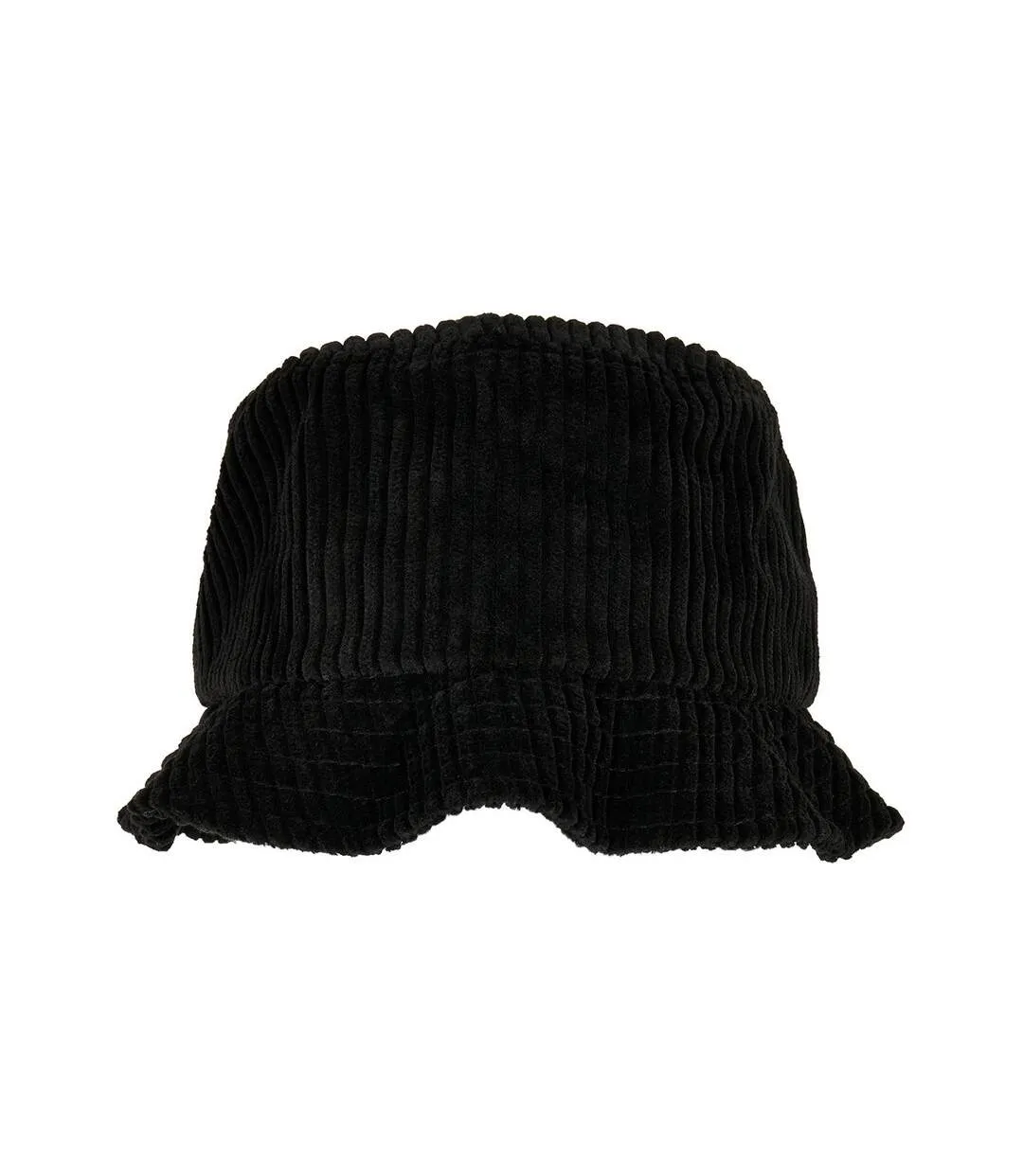 Unisex adult corduroy bucket hat black Flexfit