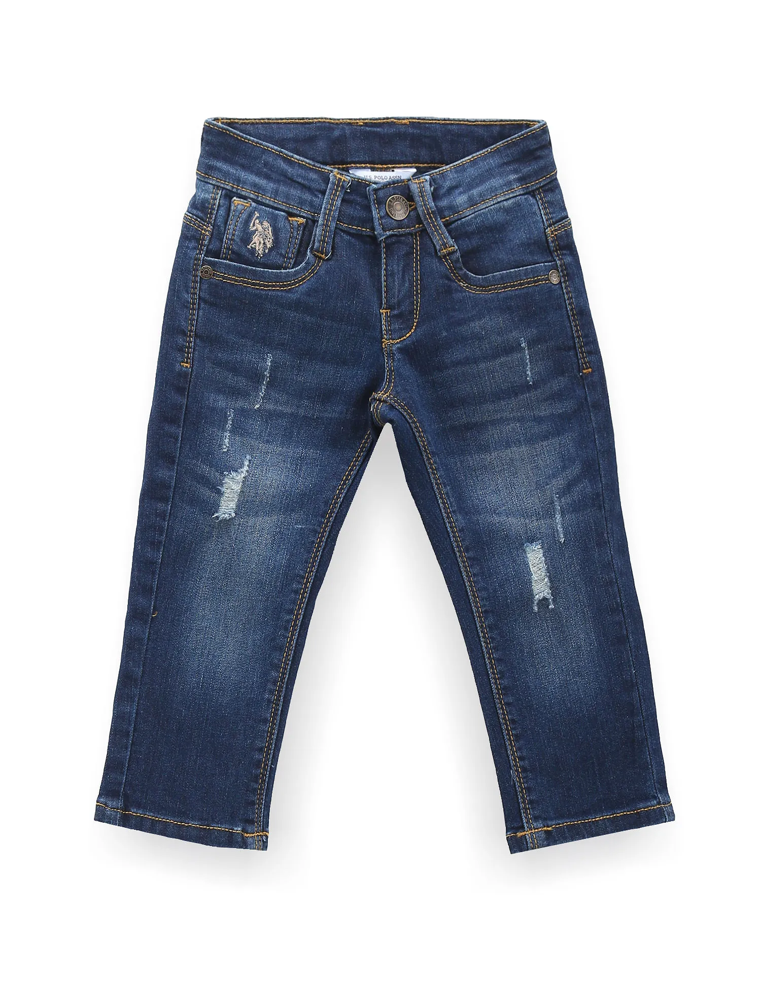 U.S. Polo Assn. Kids Boys Relaxed Fit Blue Jeans