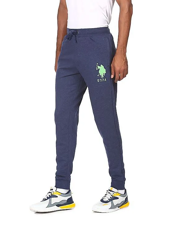 U.S. Polo Assn. Men Navy Elasticized Waist Heathered Joggers