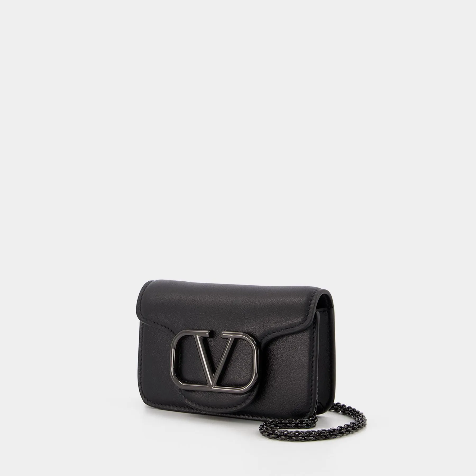 Valentino Garavani  Loco' Micro Bag in Black Leather