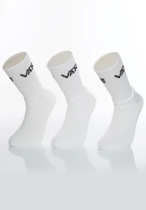 Vans - Classic Crew Pack Of 3 White - Socks