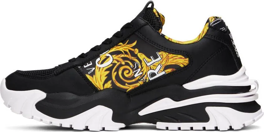 Versace Jeans Couture Black & Gold Trail Trek Sneakers