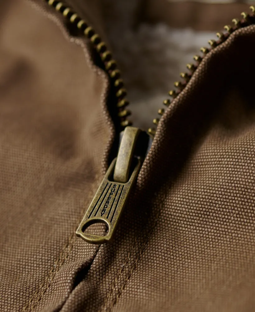 Vintage Workwear Hooded Bomber | Denim Co Tobacco