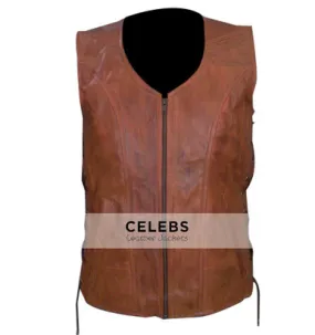 Walking Dead Danai Gurira Brown Leather Vest