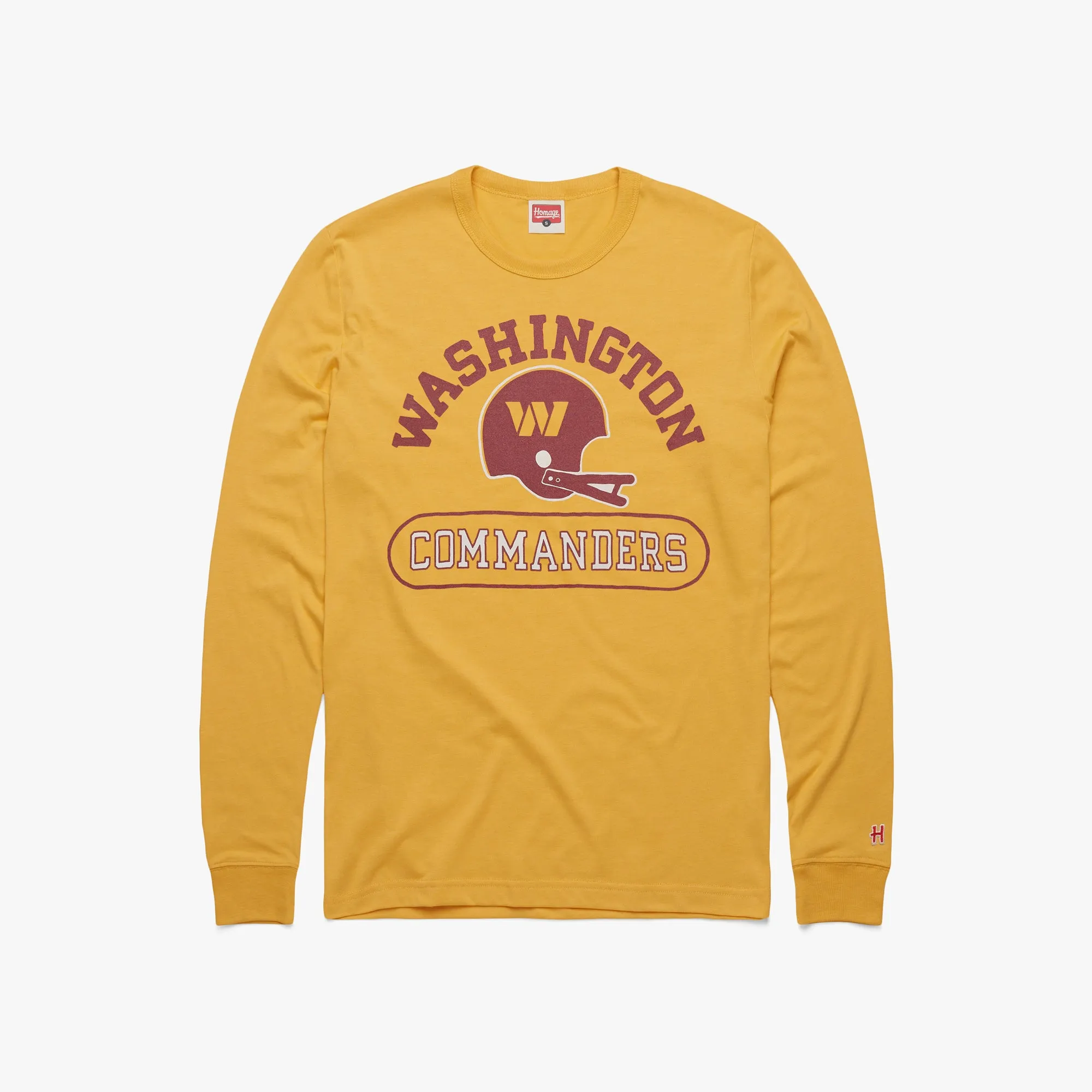 Washington Commanders Throwback Helmet Long Sleeve Tee