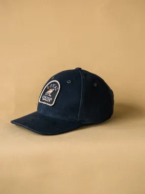 Waxed Canvas Baseball Hat - Black Wolf Patch