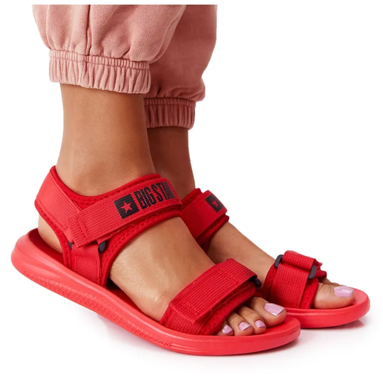 Women's sports sandals Big Star HH274A027 Red