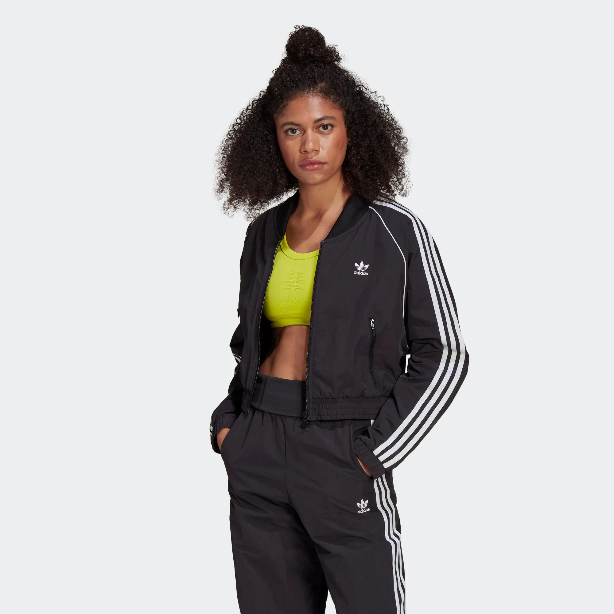 Women's adidas Originals Adicolor Classics Cropped Track Jacket Black