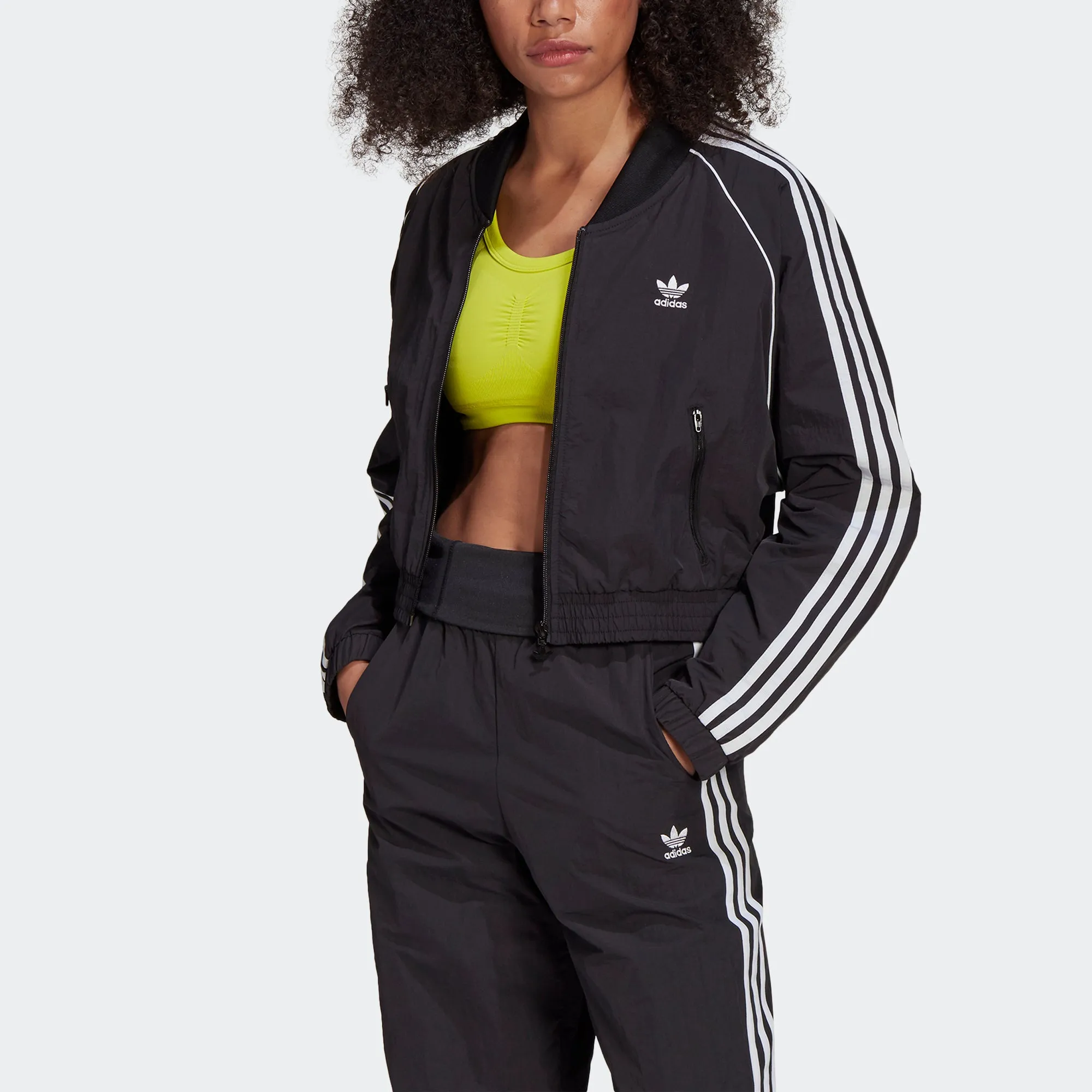 Women's adidas Originals Adicolor Classics Cropped Track Jacket Black