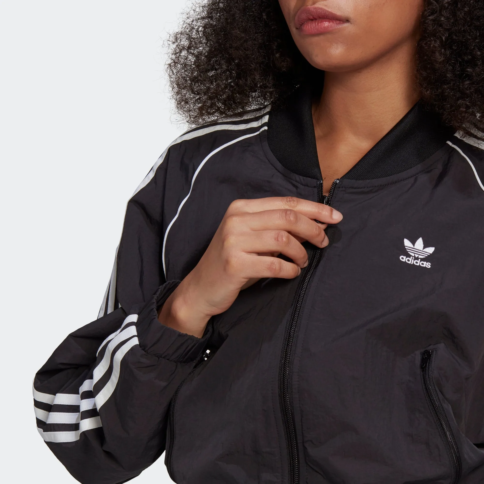 Women's adidas Originals Adicolor Classics Cropped Track Jacket Black