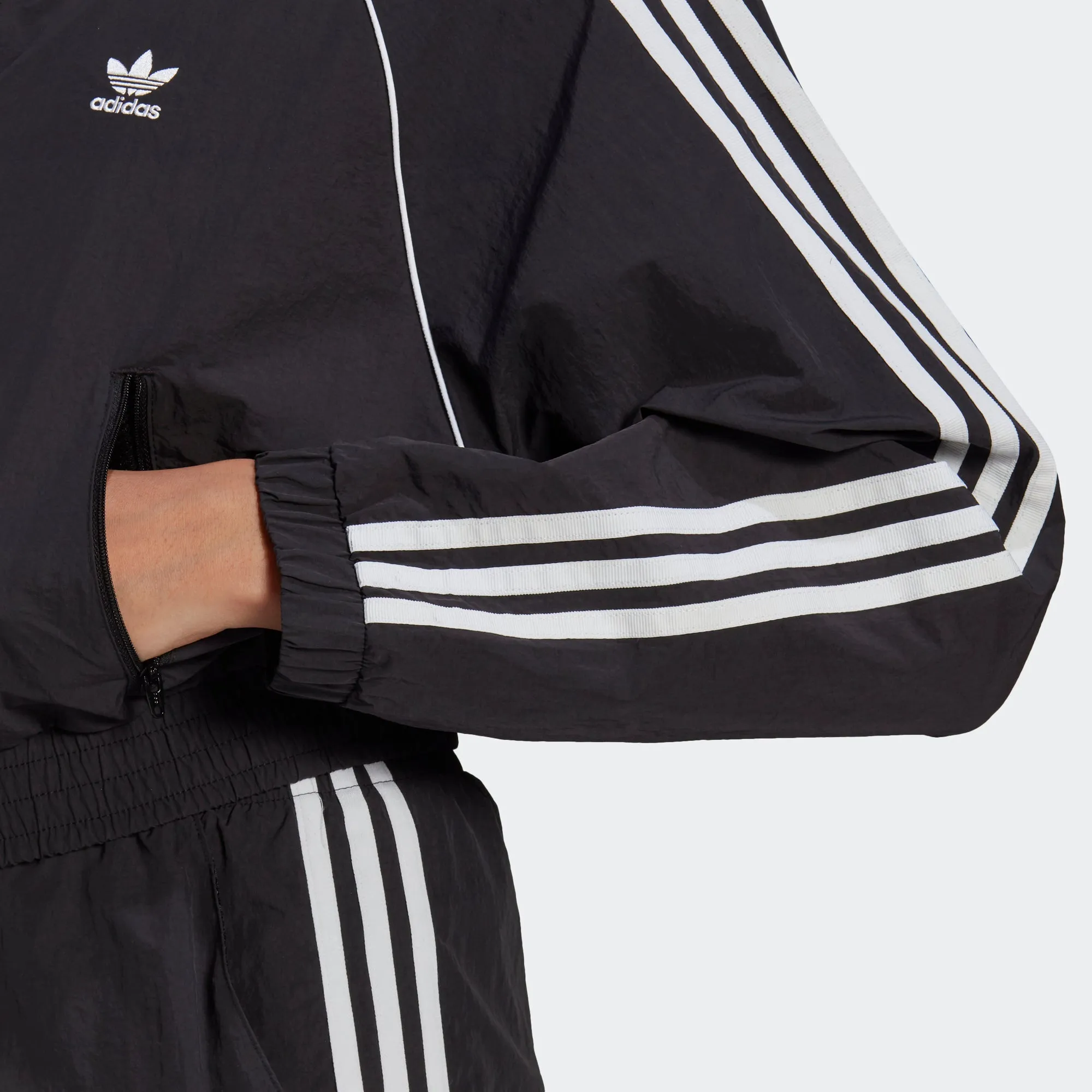 Women's adidas Originals Adicolor Classics Cropped Track Jacket Black