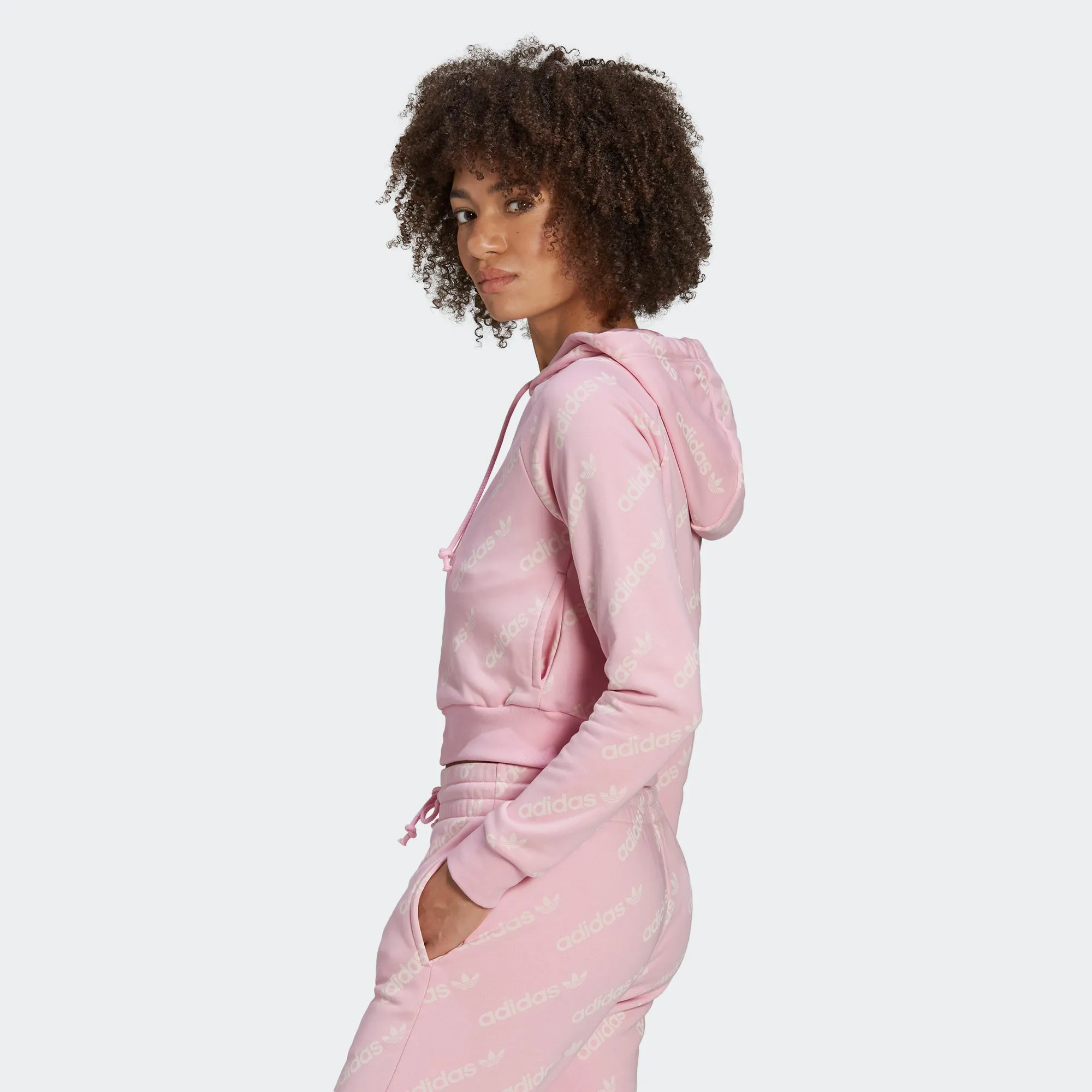 Women's adidas Originals Cropped Monogram Jacket True Pink