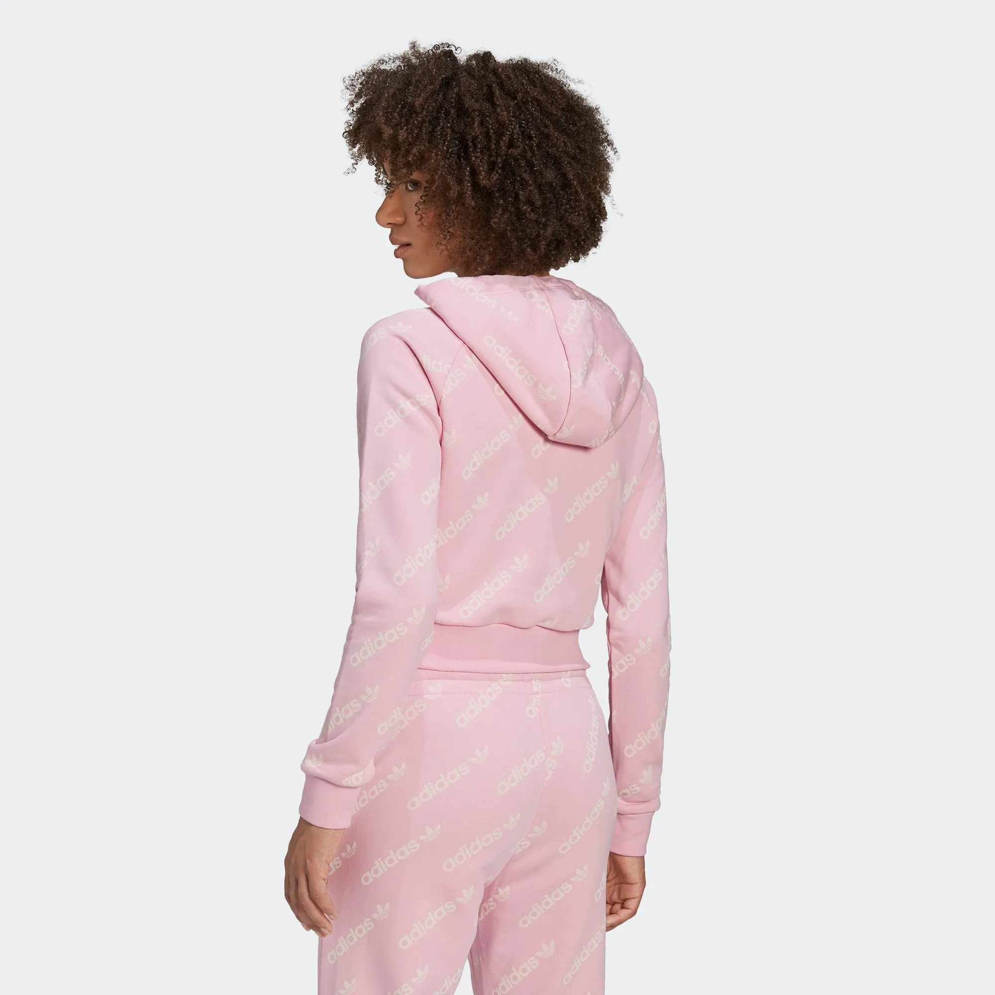 Women's adidas Originals Cropped Monogram Jacket True Pink