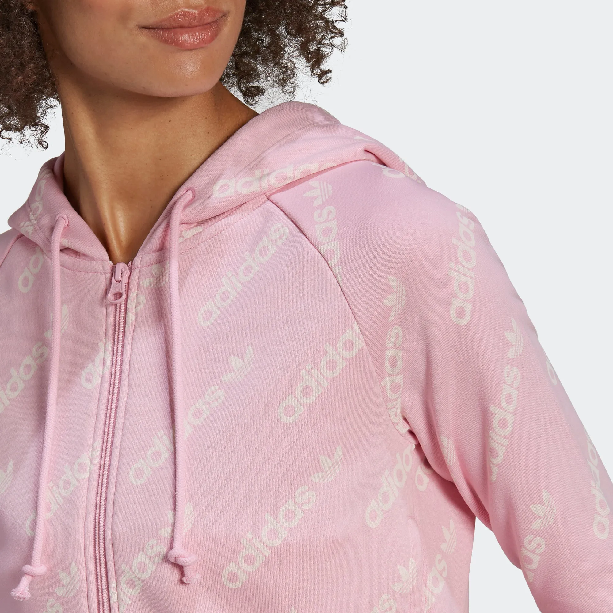 Women's adidas Originals Cropped Monogram Jacket True Pink