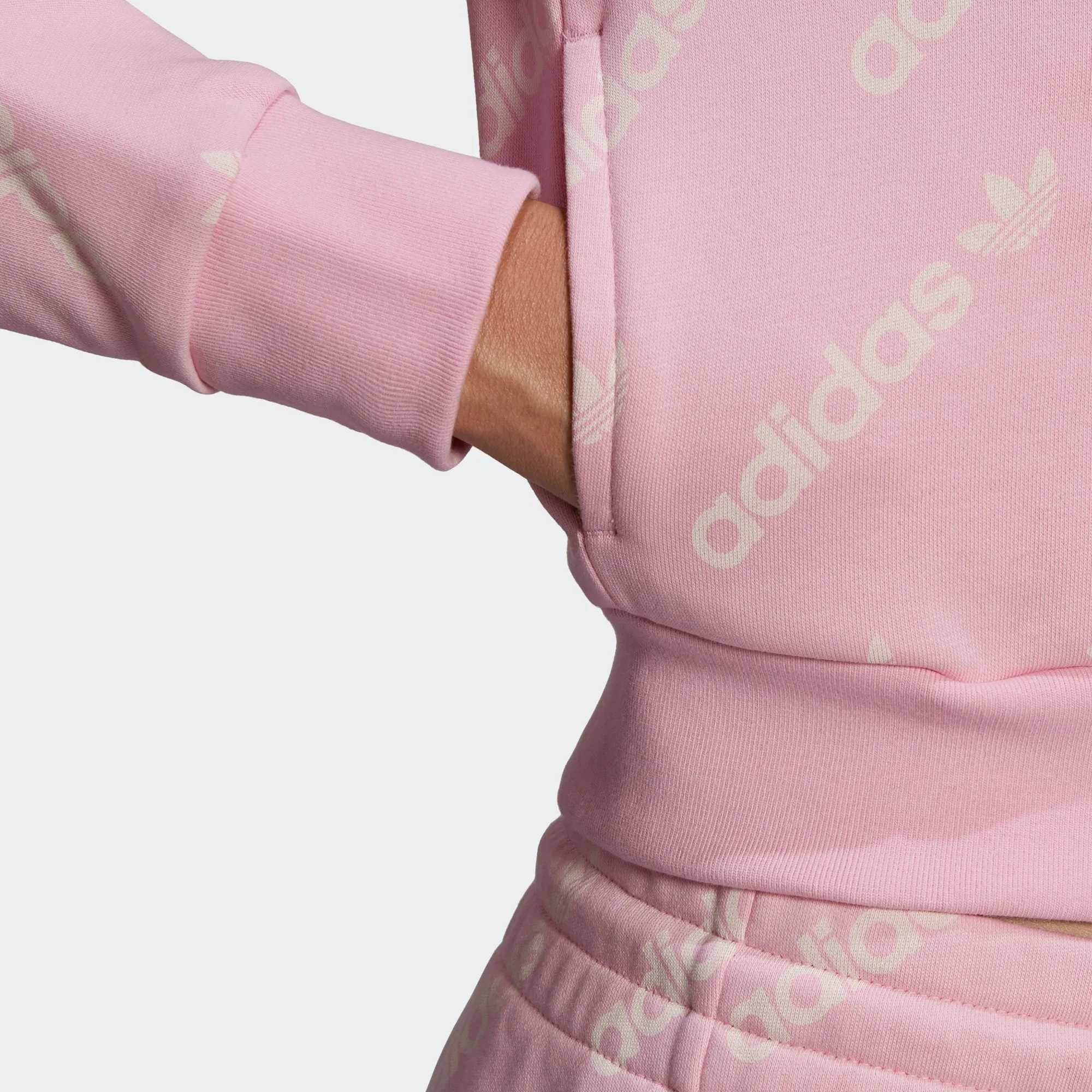 Women's adidas Originals Cropped Monogram Jacket True Pink