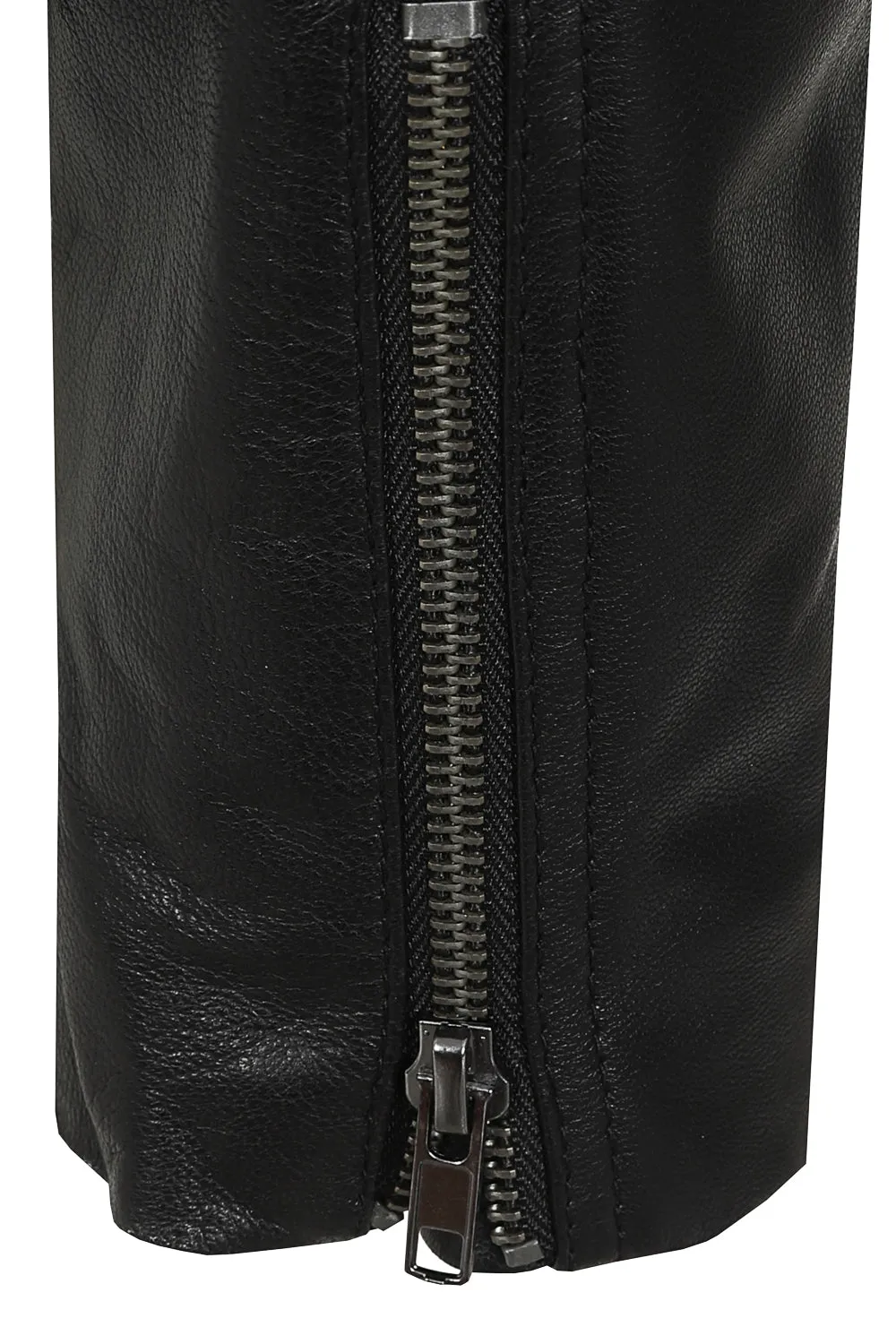 Women's Black Leather Biker Jacket with Plenty of Style and Nicely Fitted - 'CHLOE'