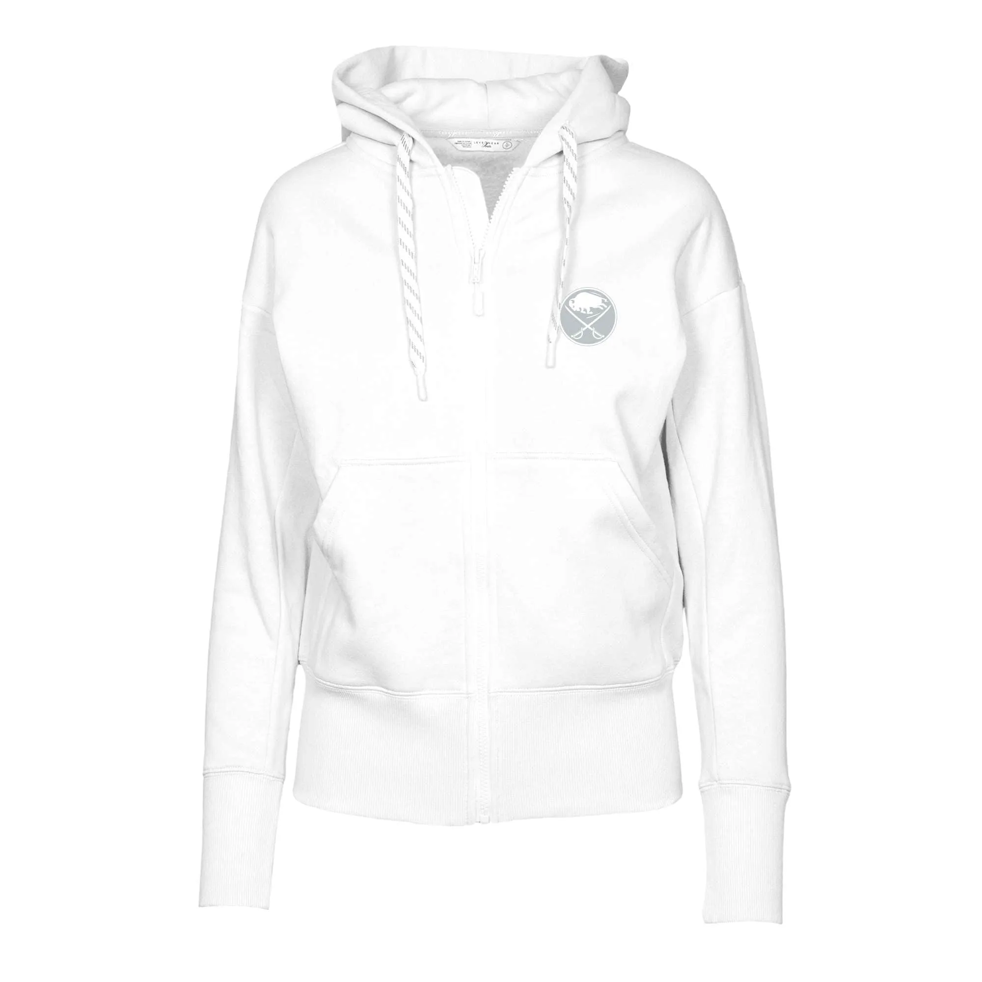 Women's Buffalo Sabres Levelwear White Gardinia Core Full-Zip Hoodie Jacket