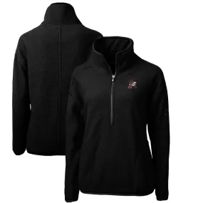 Women's Cutter & Buck Black Arkansas Razorbacks Cascade Eco Sherpa Fleece Half-Zip Pullover Jacket