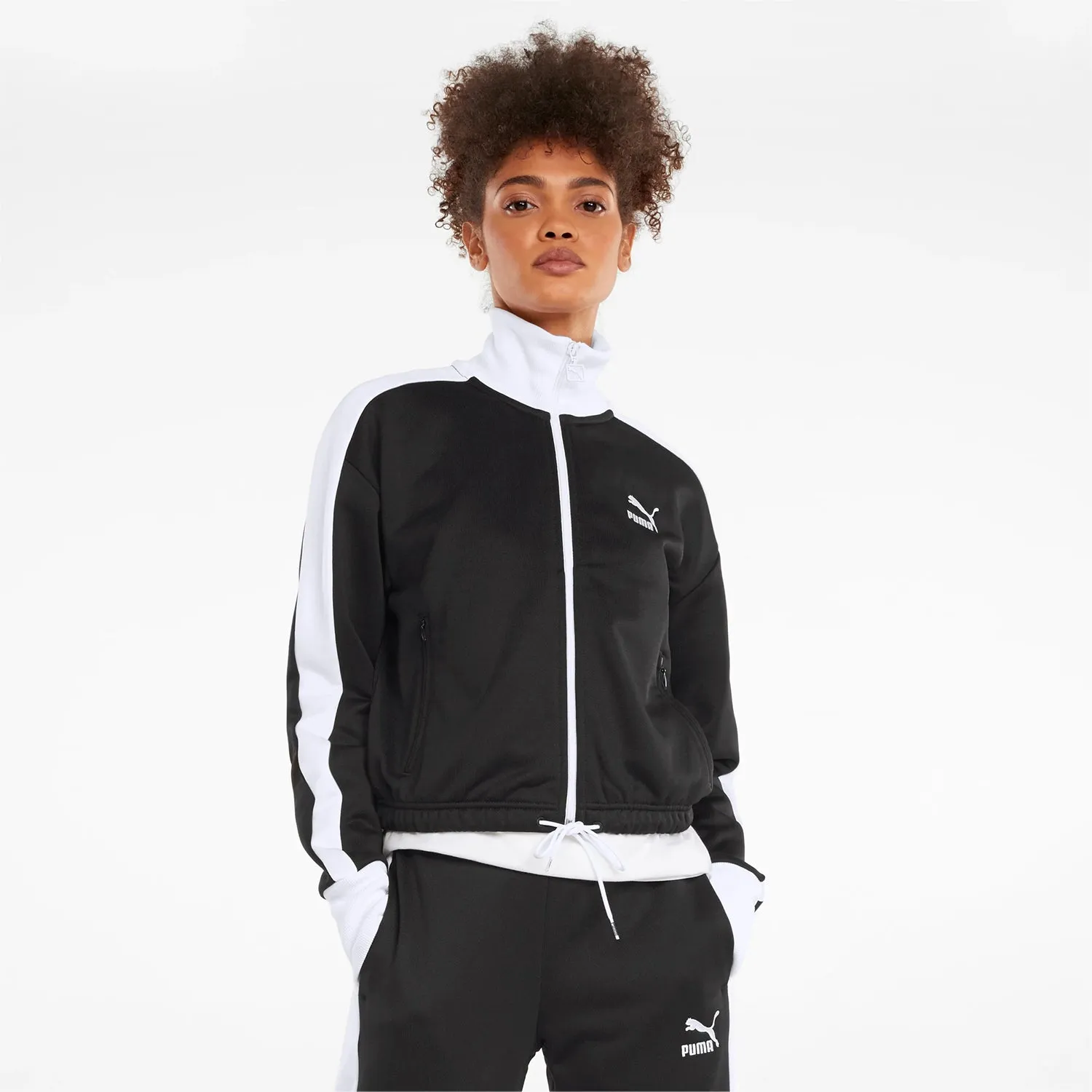 Women's PUMA Iconic T7 Cropped PT Jacket Black