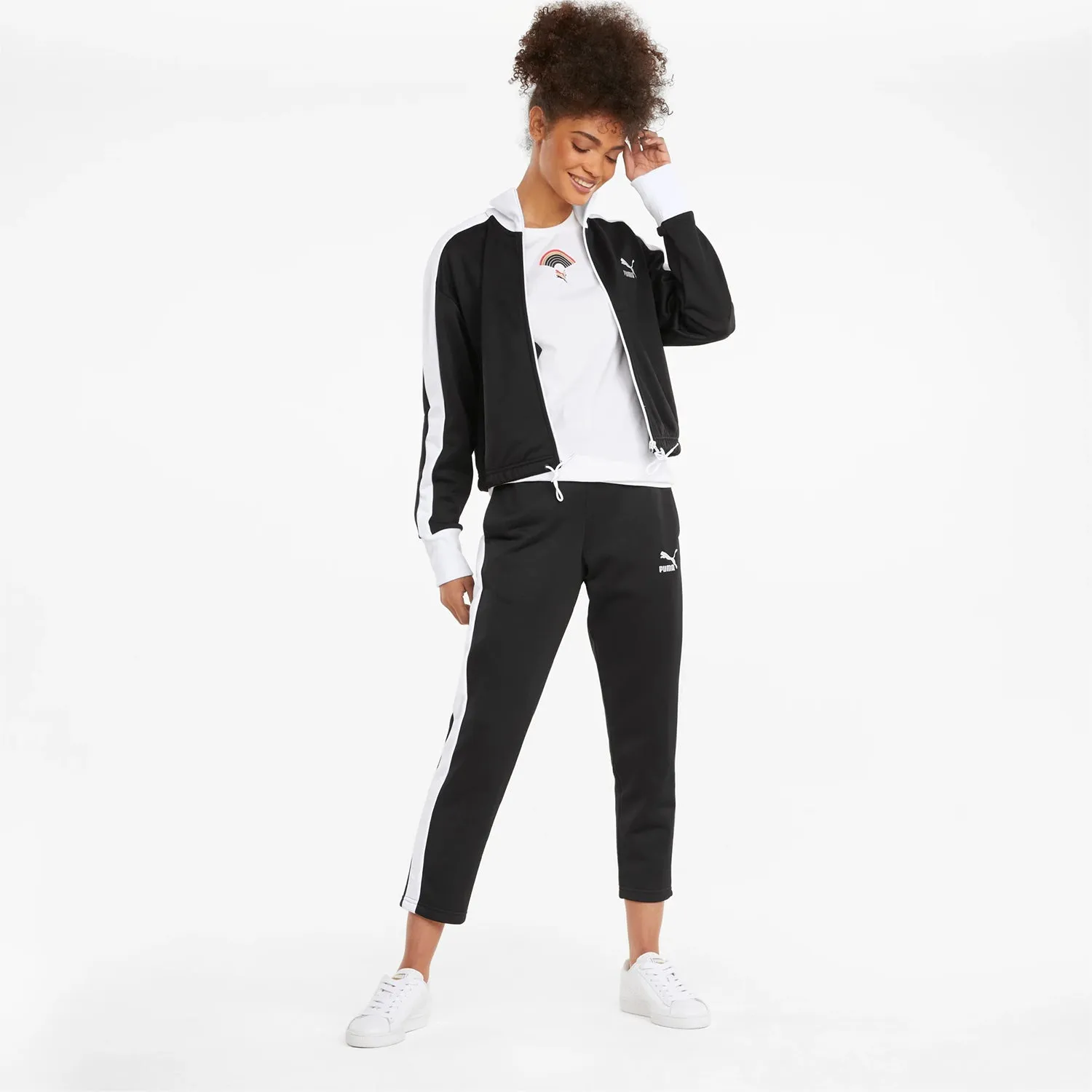 Women's PUMA Iconic T7 Cropped PT Jacket Black