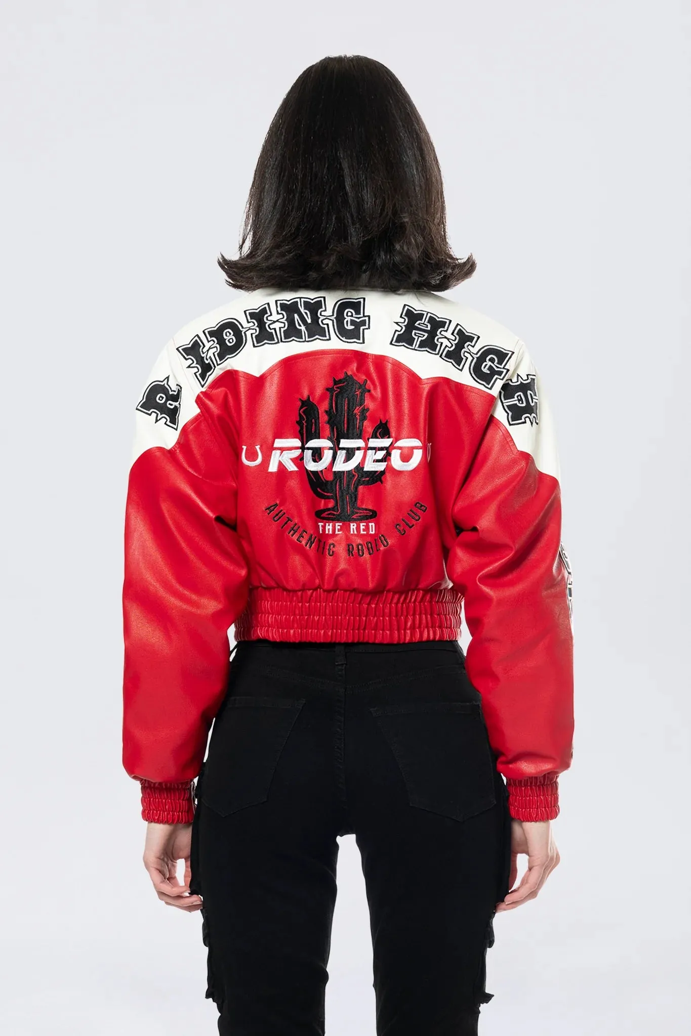 Women's Smoke Rise Relaxed Rodeo Cropped Jacket True Red