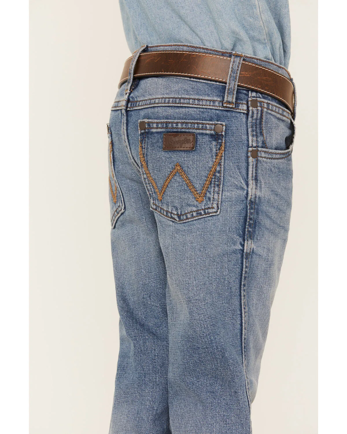 Wrangler Boys' Medium Wash Slim Straight Jeans