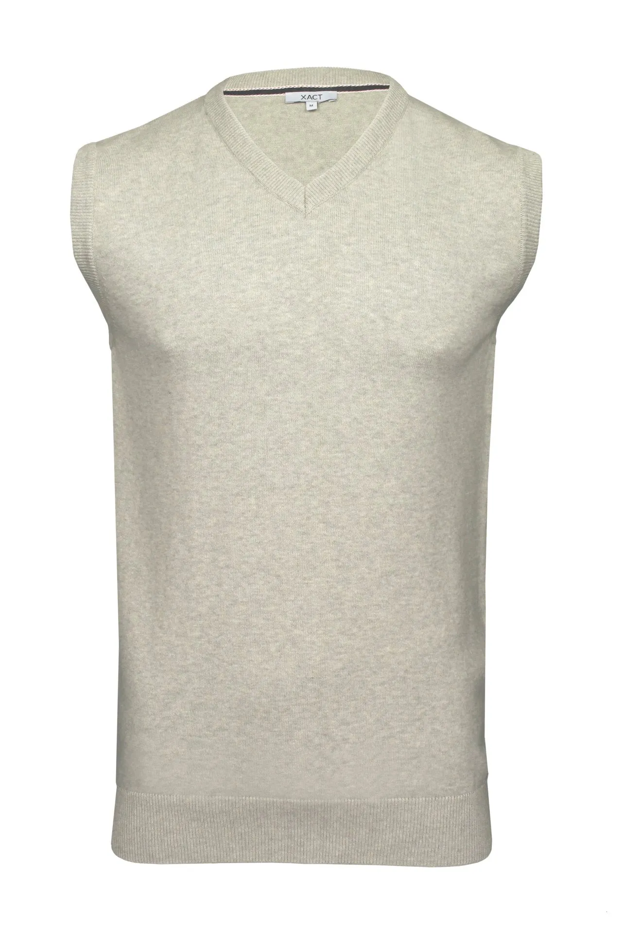 Xact Mens Knitted Sleeveless Vest/ Tank Top Jumper - 100% Cotton