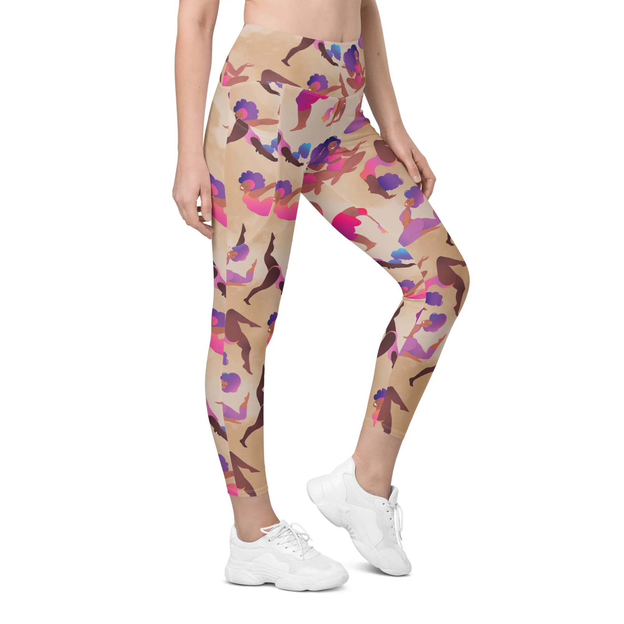 Yoga Poses Leggings With Pockets