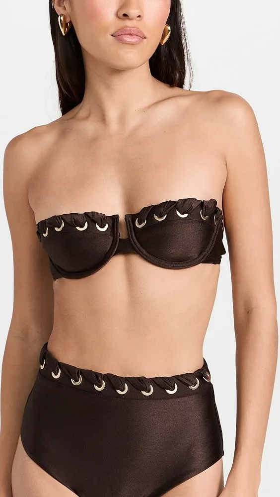 Zimmermann   August Eyelet Balconette Bikini Top 